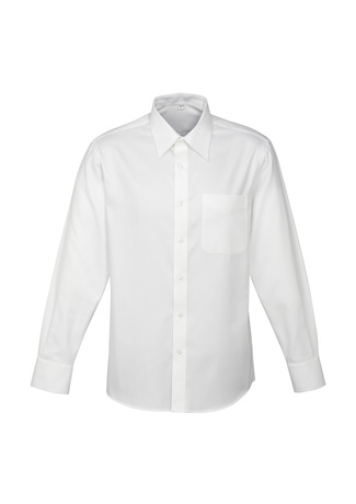 Mens Luxe Long Sleeve ShirtWhite - Safety1st