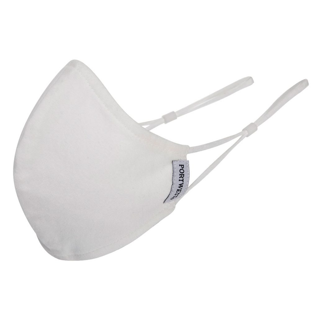 Reusable Face Mask White Only Double Layer Anti Microbial Per Each In   CV22WHR R 1024x1024 