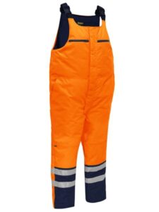 Bisley Freezer Bib Overall Taped Hi Vis BAB6452T