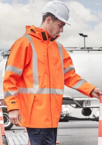 Syzmic X Back Waterproof Jacket Heavy Duty PU, TTMC Hi Vis