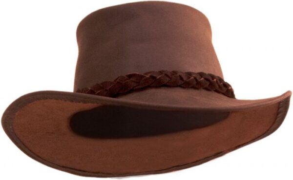 Caution Leather Hat - Brown