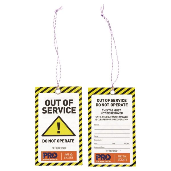 Safety Tag Caution 125mm x 75mm PKT(100) All Weather