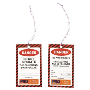 Safety Tag Danger 125mm x 75mm PKT(100) Non Tear/All Weather