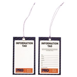 Safety Tag Blank (Information) 125mm x 75mm PKT(100)