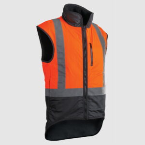 Styx Mill Vest Oilskin Orange Day/Night Fur Lined 23SP